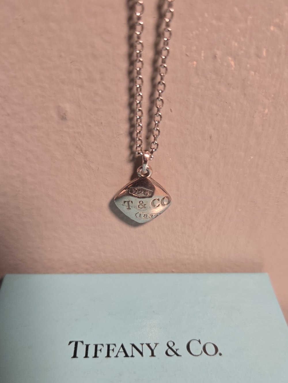 Tiffany & Co. Sterling Silver T & CO Pendant Necklace - Silver